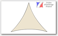 toile d'ombrage 5m triangulaire