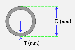 Dimensions poteau - diametre et epaisseur